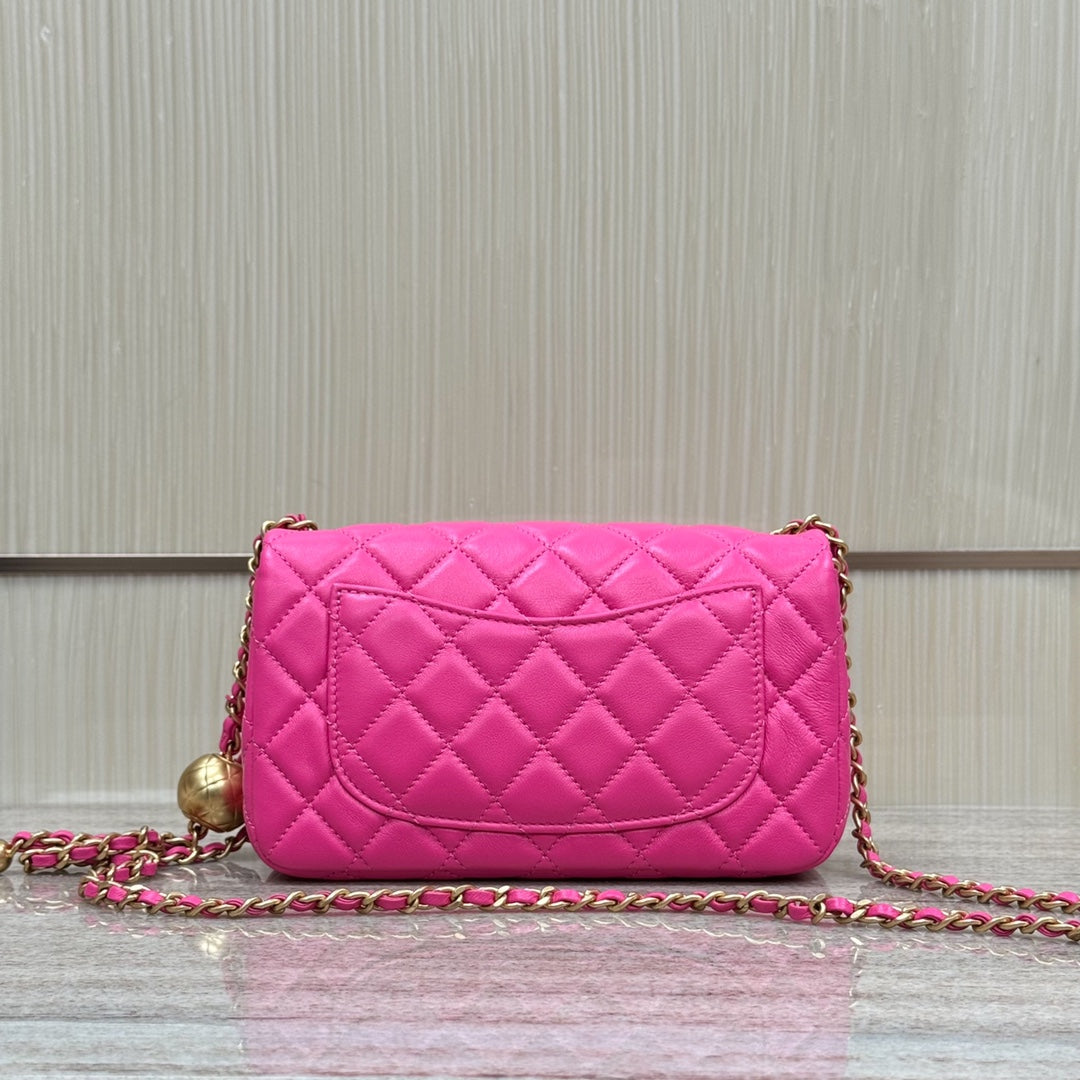 Bright Pink Pearl Crush Mini Flap - Level X