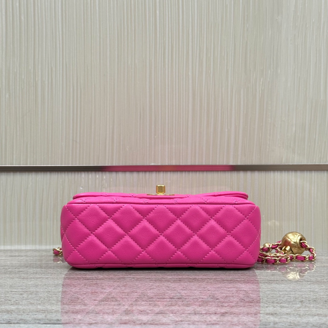Bright Pink Pearl Crush Mini Flap - Level X