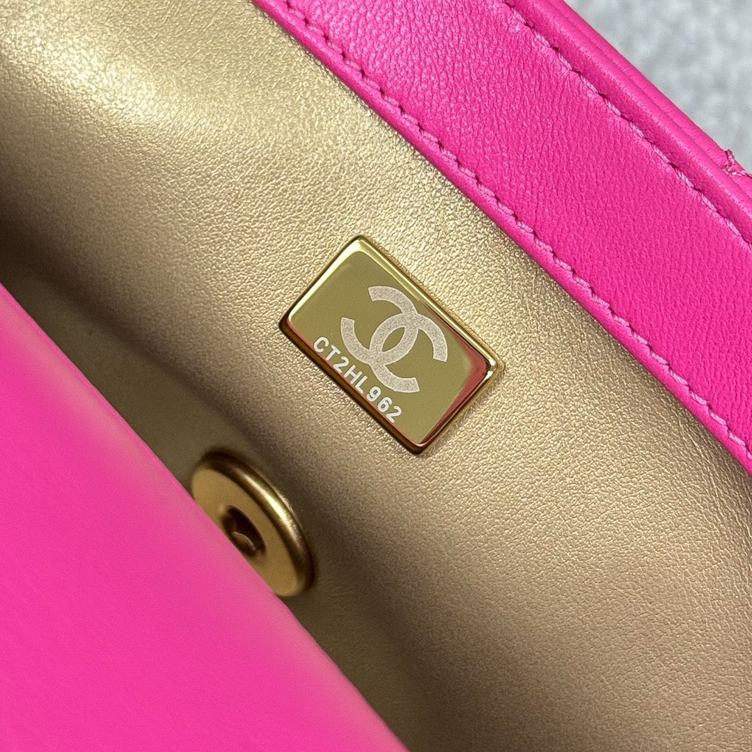 Bright Pink Pearl Crush Mini Flap - Level X