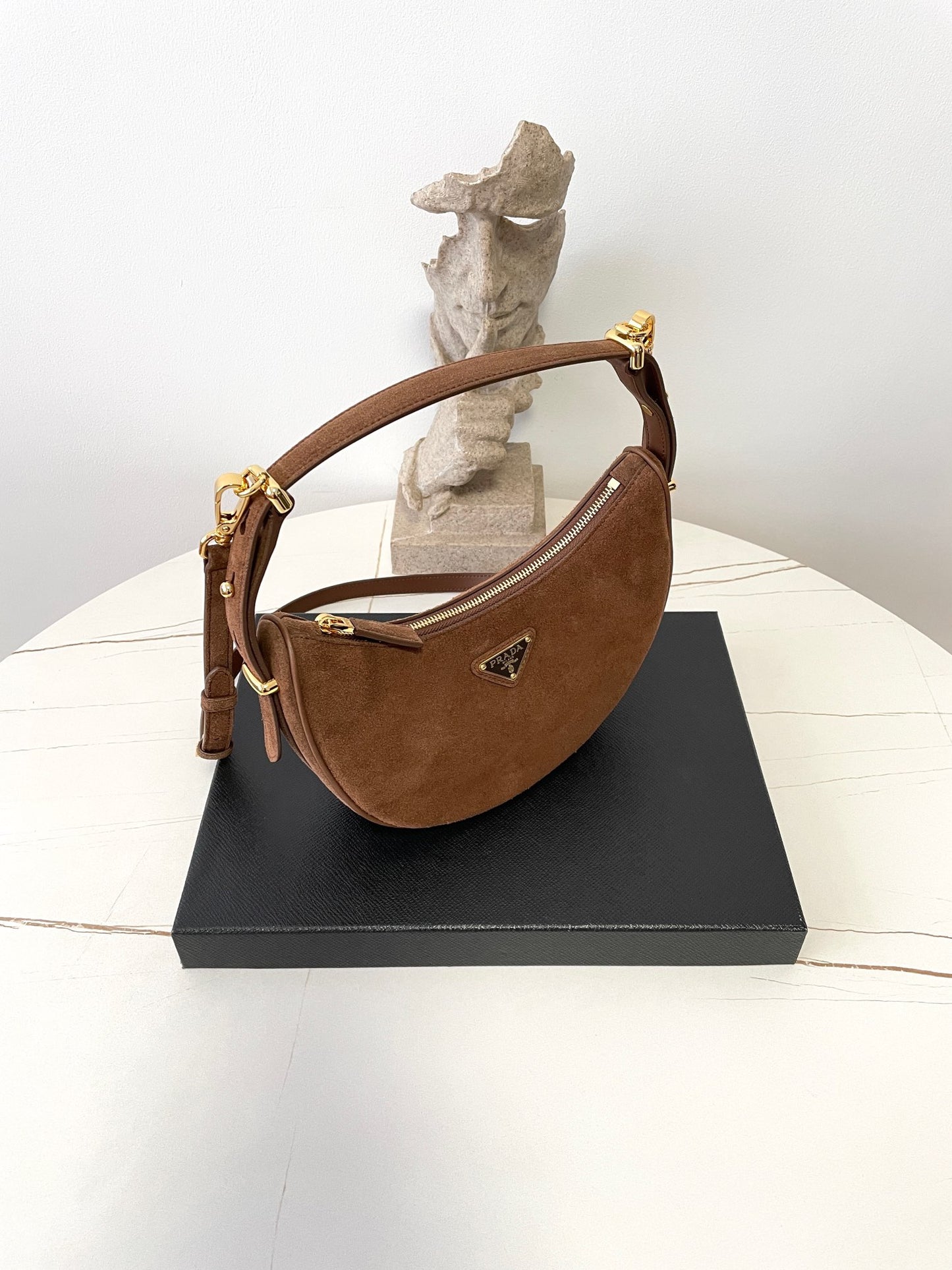 Brown Suede Arque Bag - Level 5