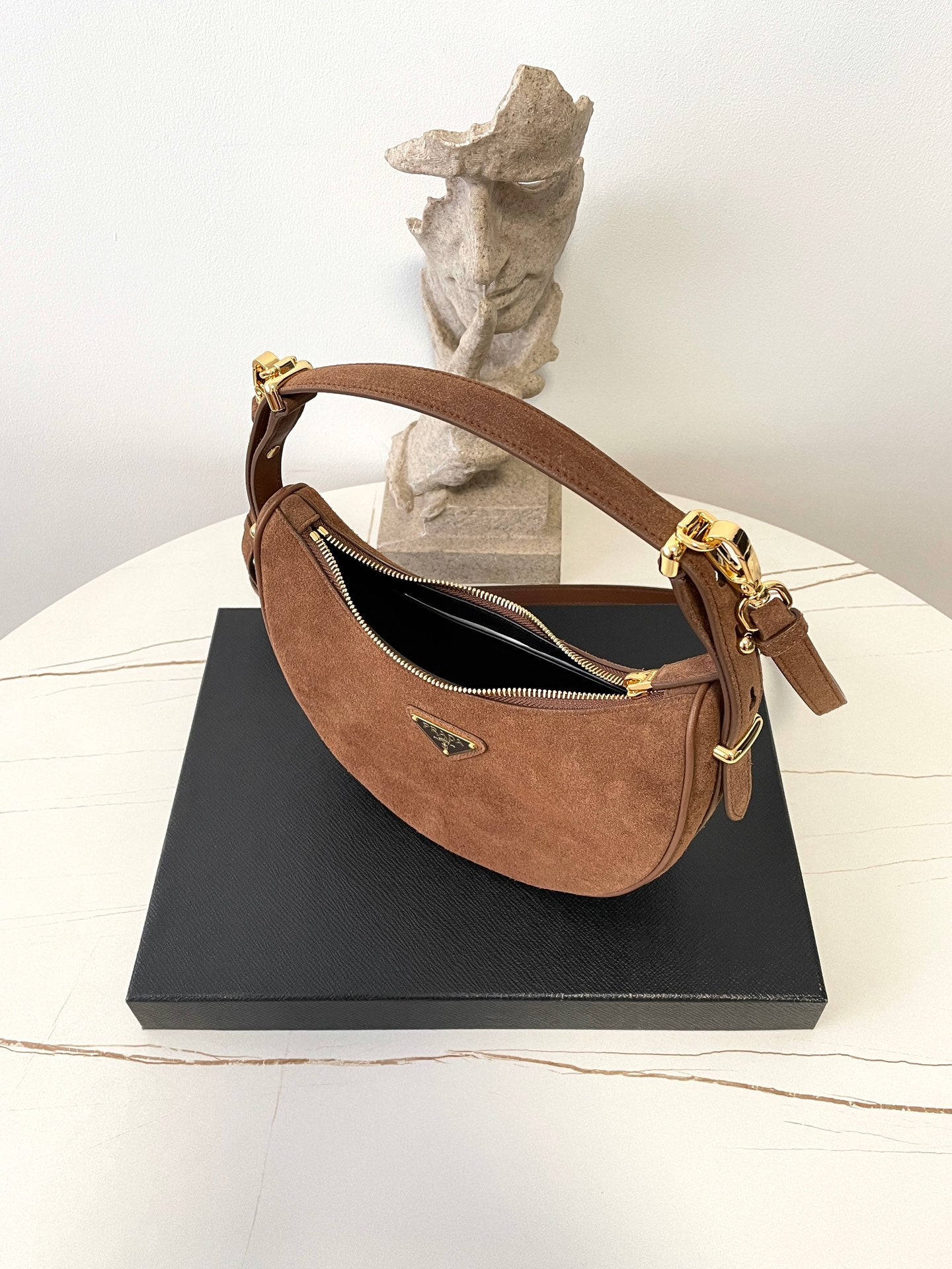 Brown Suede Arque Bag - Level 5
