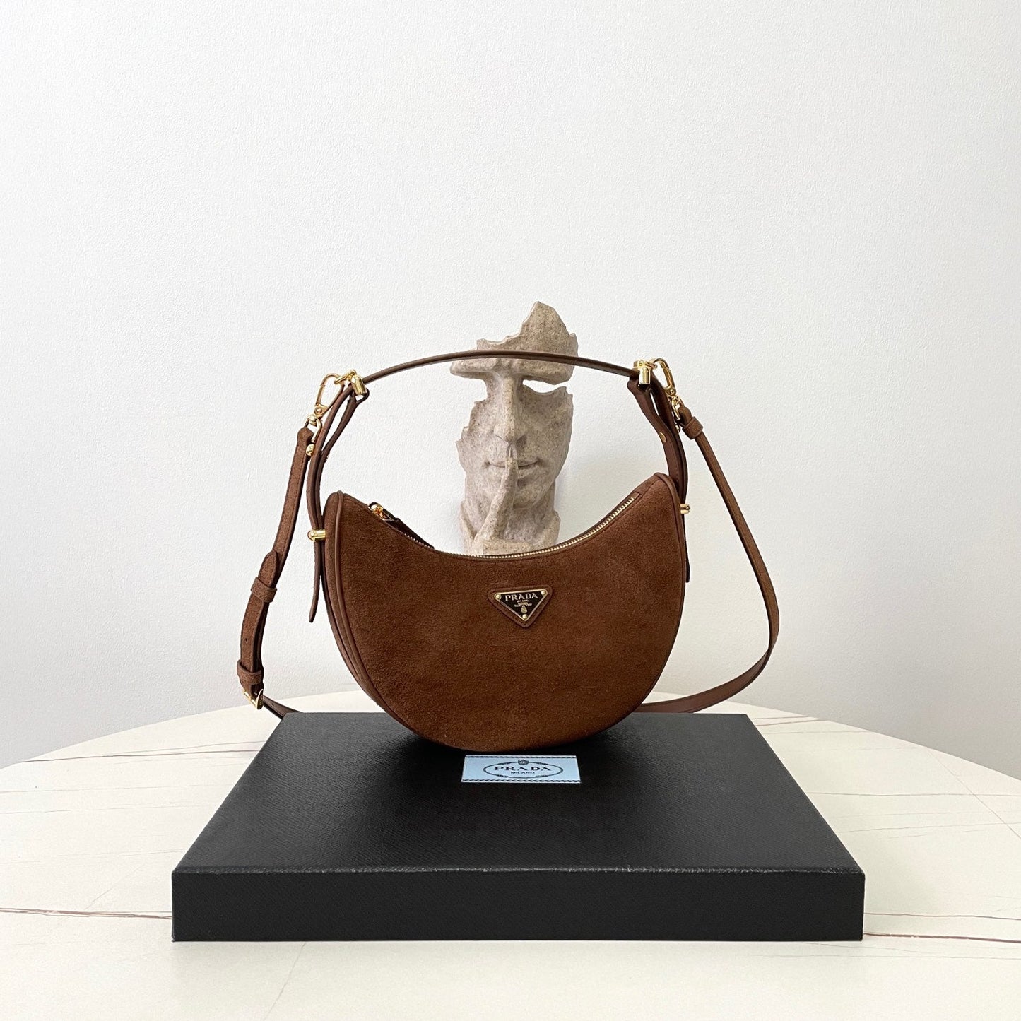 Brown Suede Arque Bag - Level 5