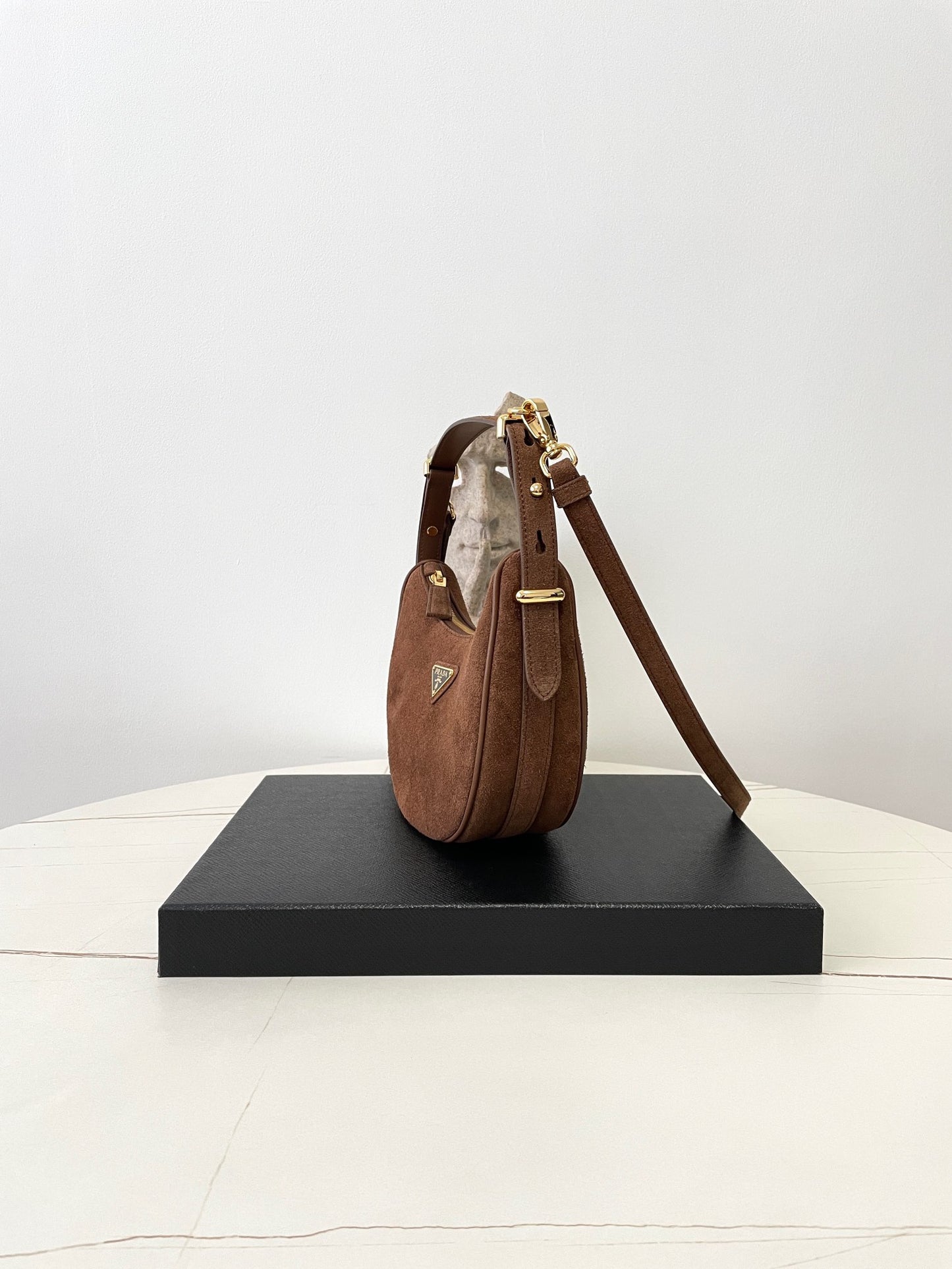 Brown Suede Arque Bag - Level 5