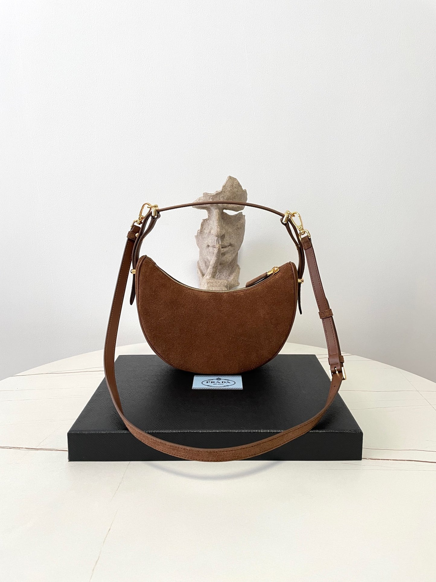 Brown Suede Arque Bag - Level 5