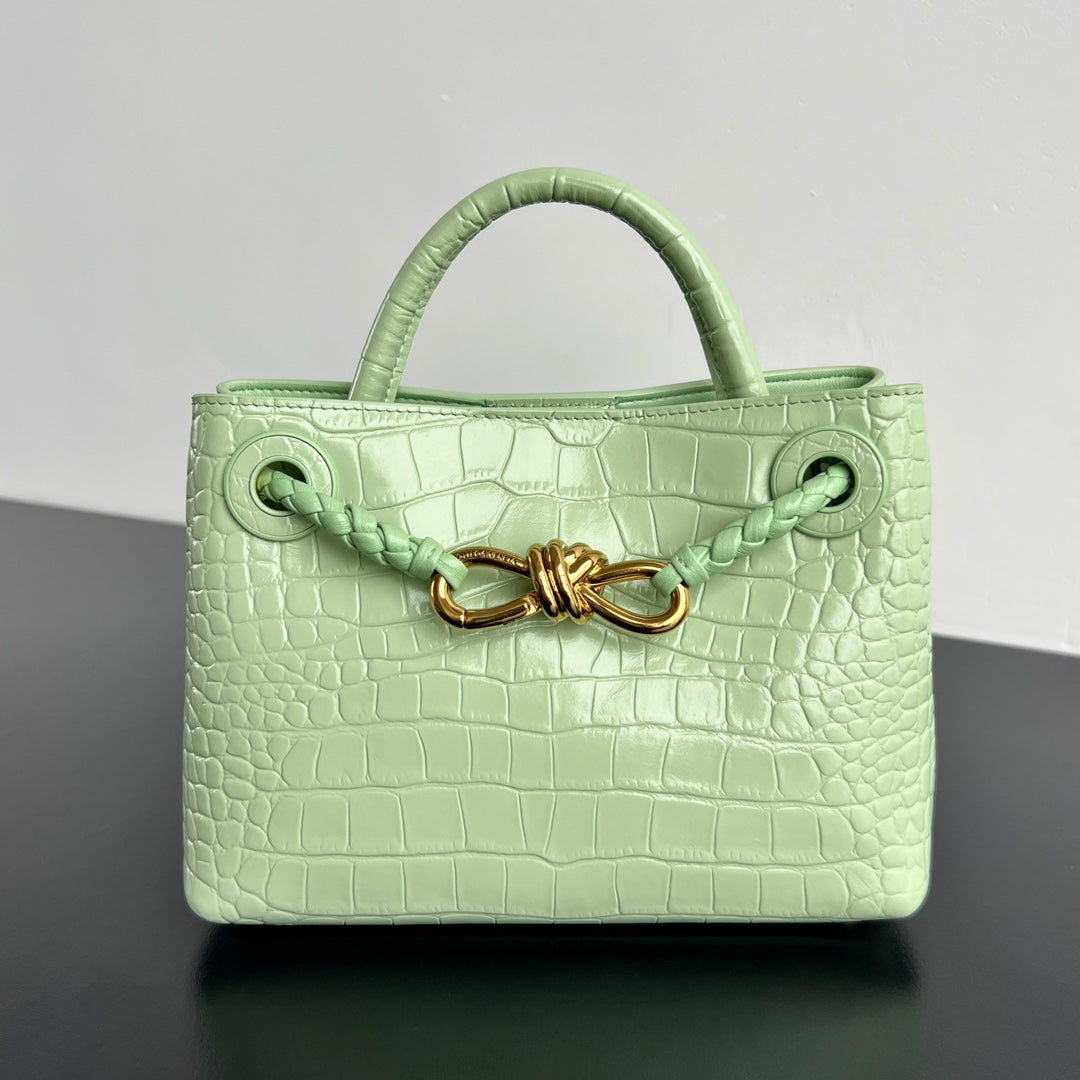 Mini Andiamo Tote Light Green Crocodile - Level 5