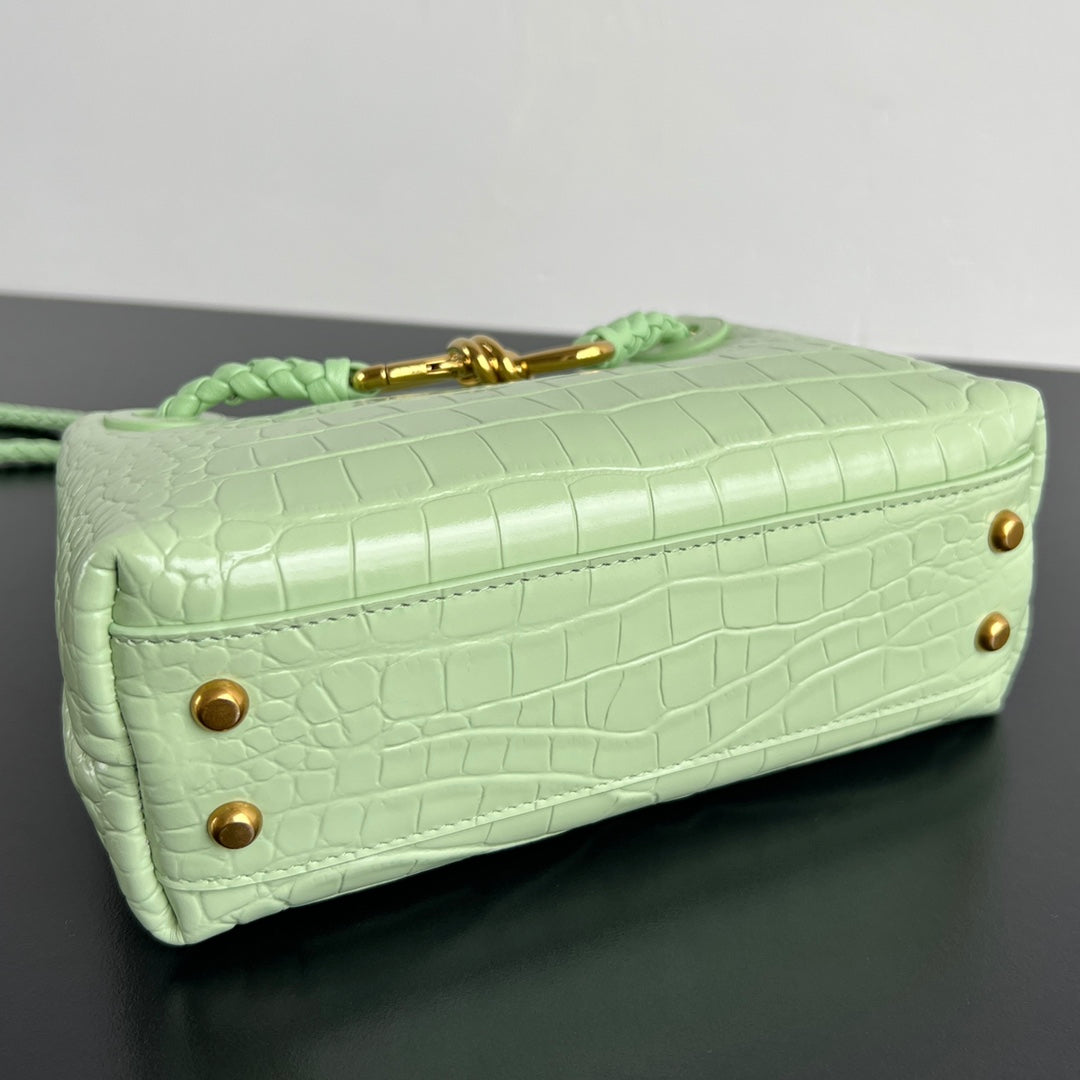 Mini Andiamo Tote Light Green Crocodile - Level 5