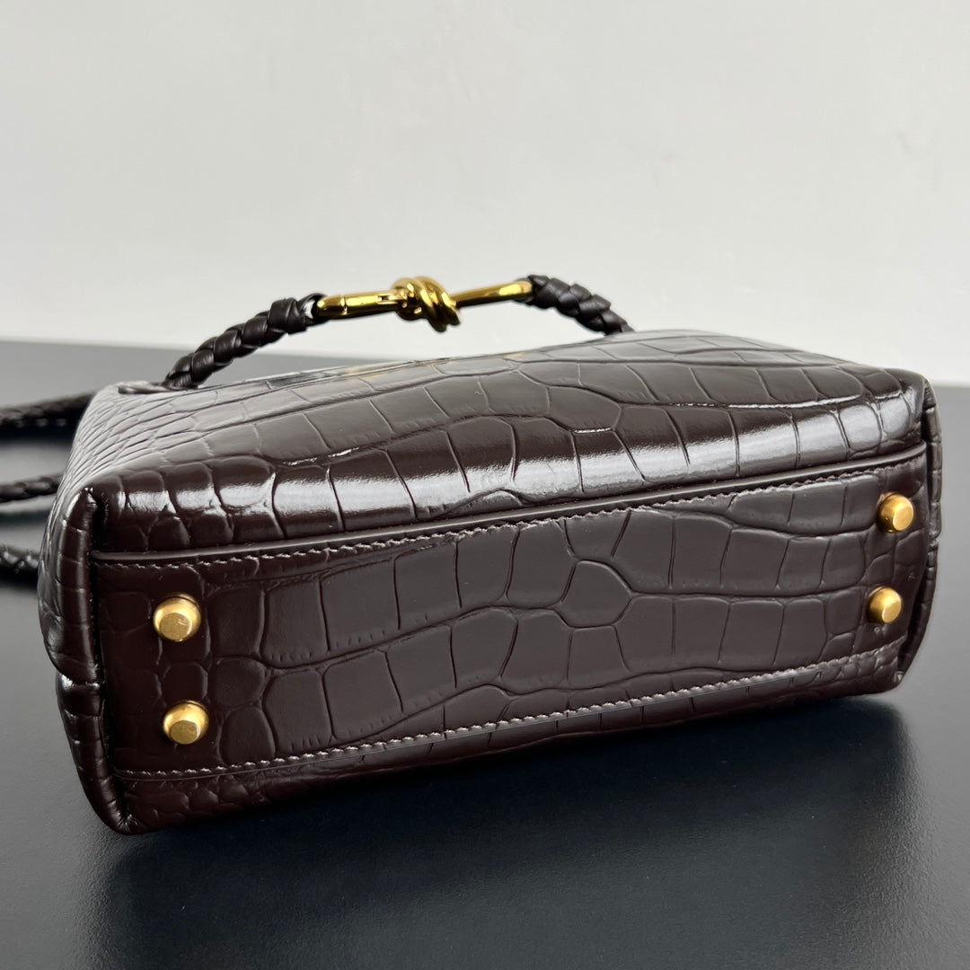 Mini Andiamo Tote Brown Crocodile - Level 5