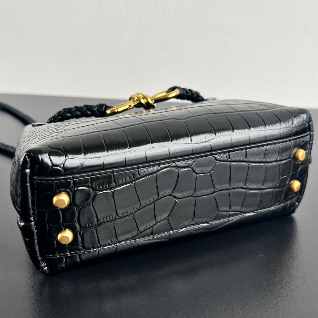 Mini Andiamo Tote Black Crocodile - Level 5