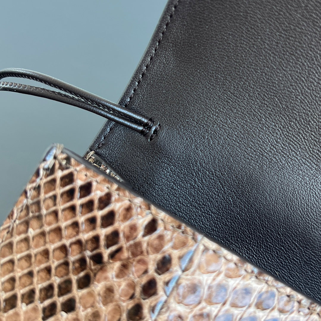 Brown Python Andiamo Clutch - Level 5