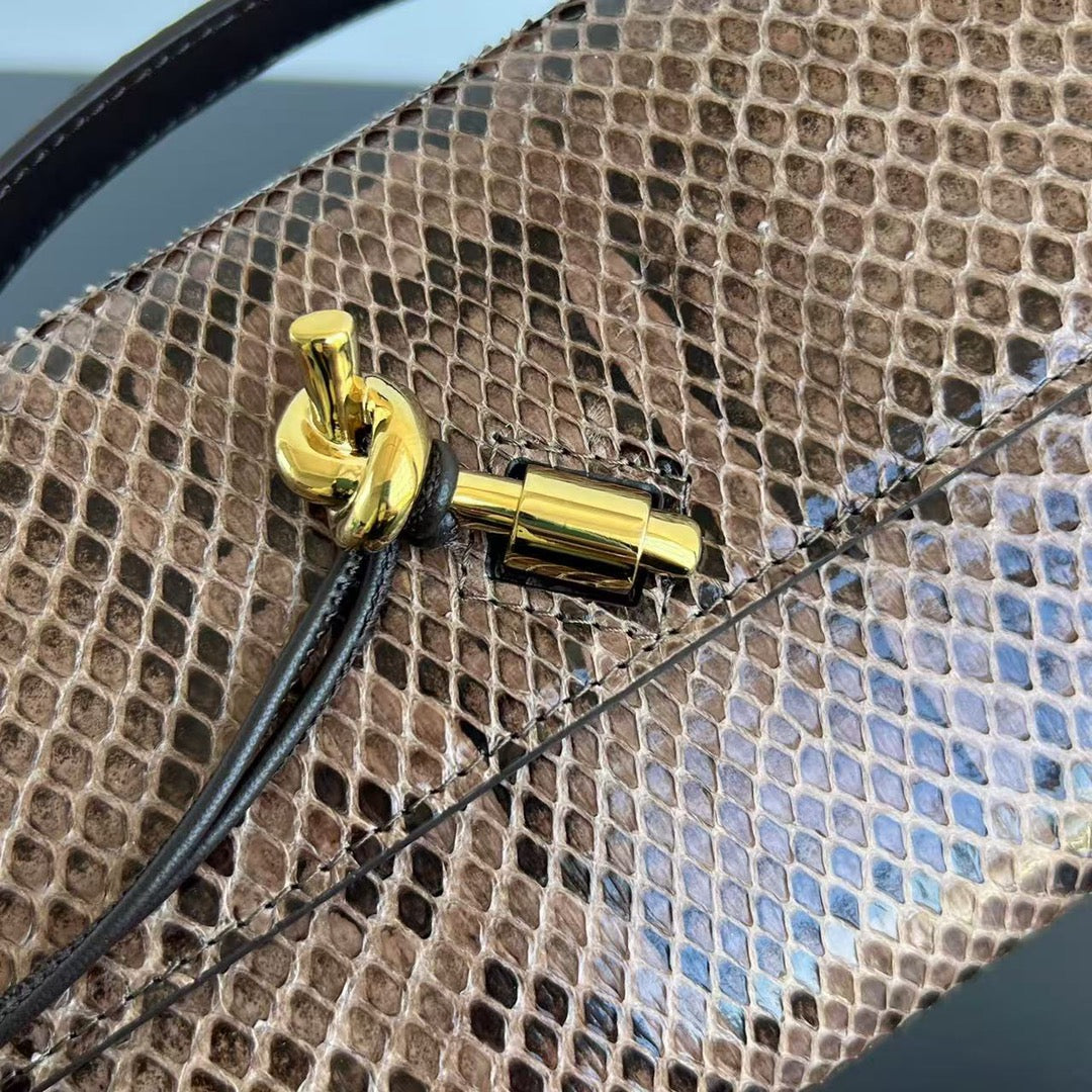 Brown Python Andiamo Clutch - Level 5
