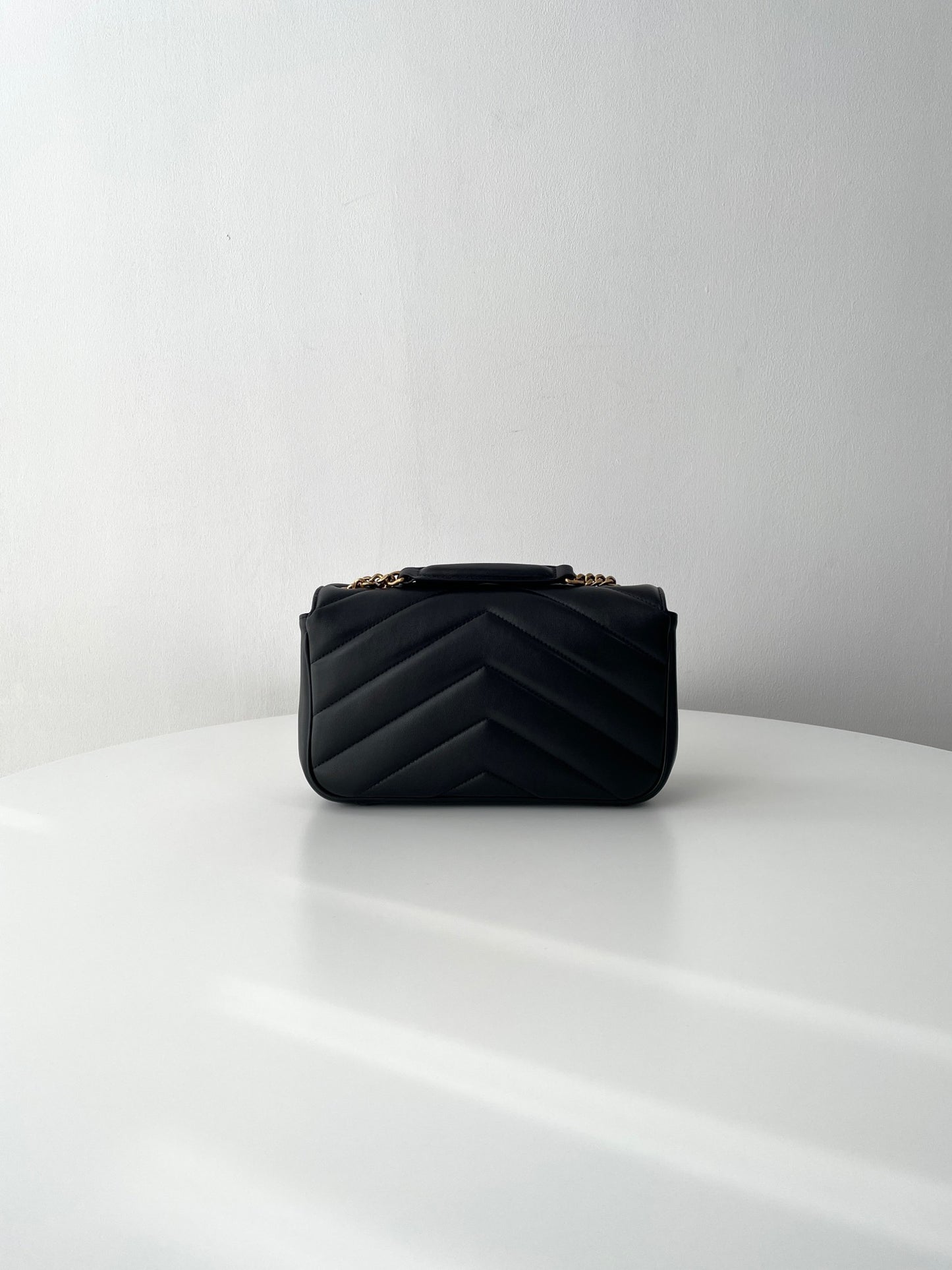 Black Leather New Small Loulou Bag - Level 5