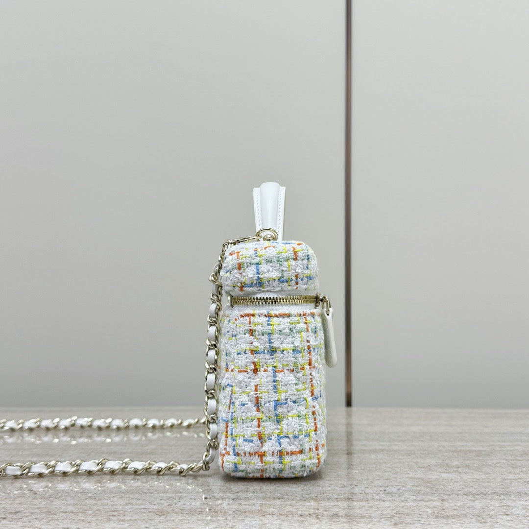 White Tweed Vanity Bag - Level X