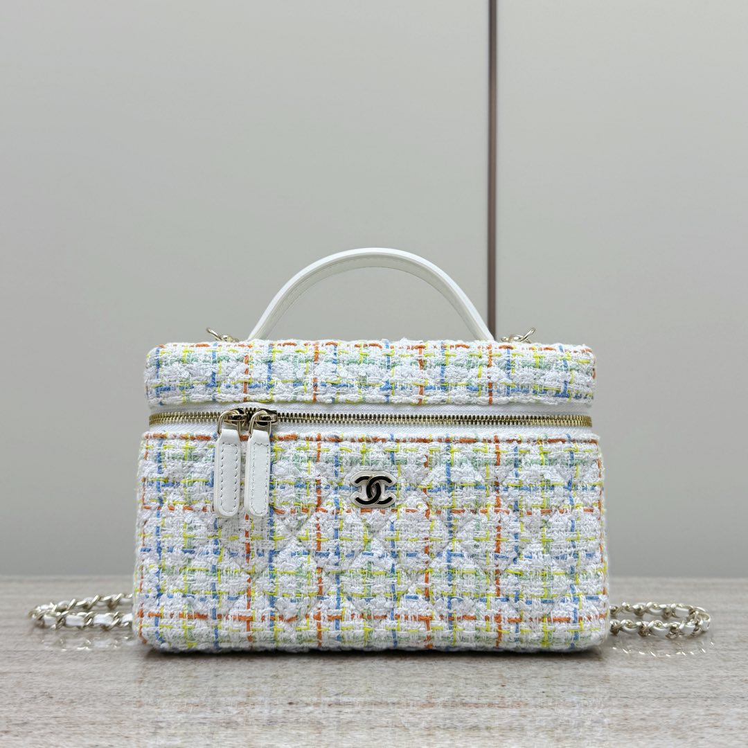 White Tweed Vanity Bag - Level X