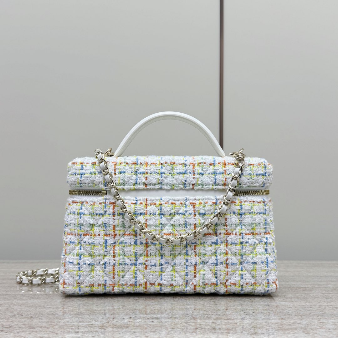 White Tweed Vanity Bag - Level X