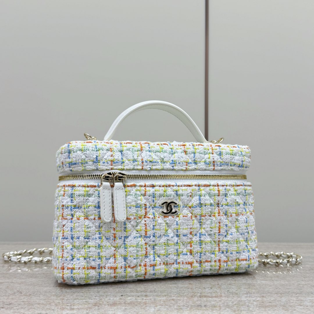 White Tweed Vanity Bag - Level X