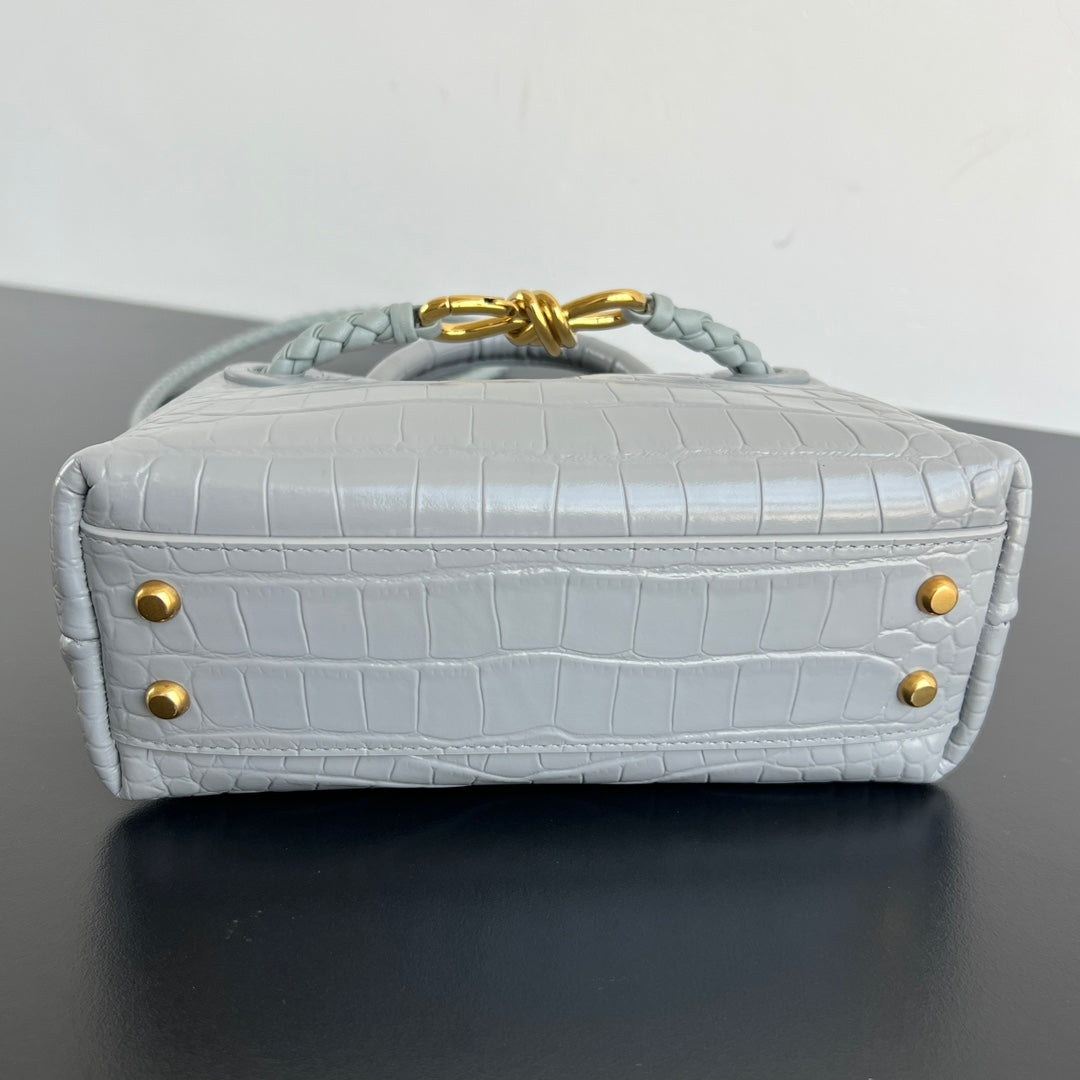 Mini Andiamo Tote Grey Crocodile - Level 5