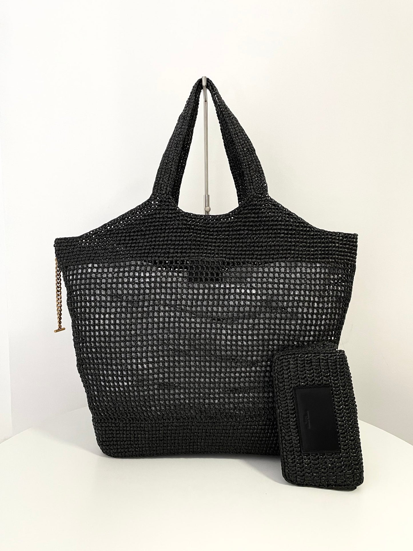 Black Raffia Icare Tote Bag - Level 5