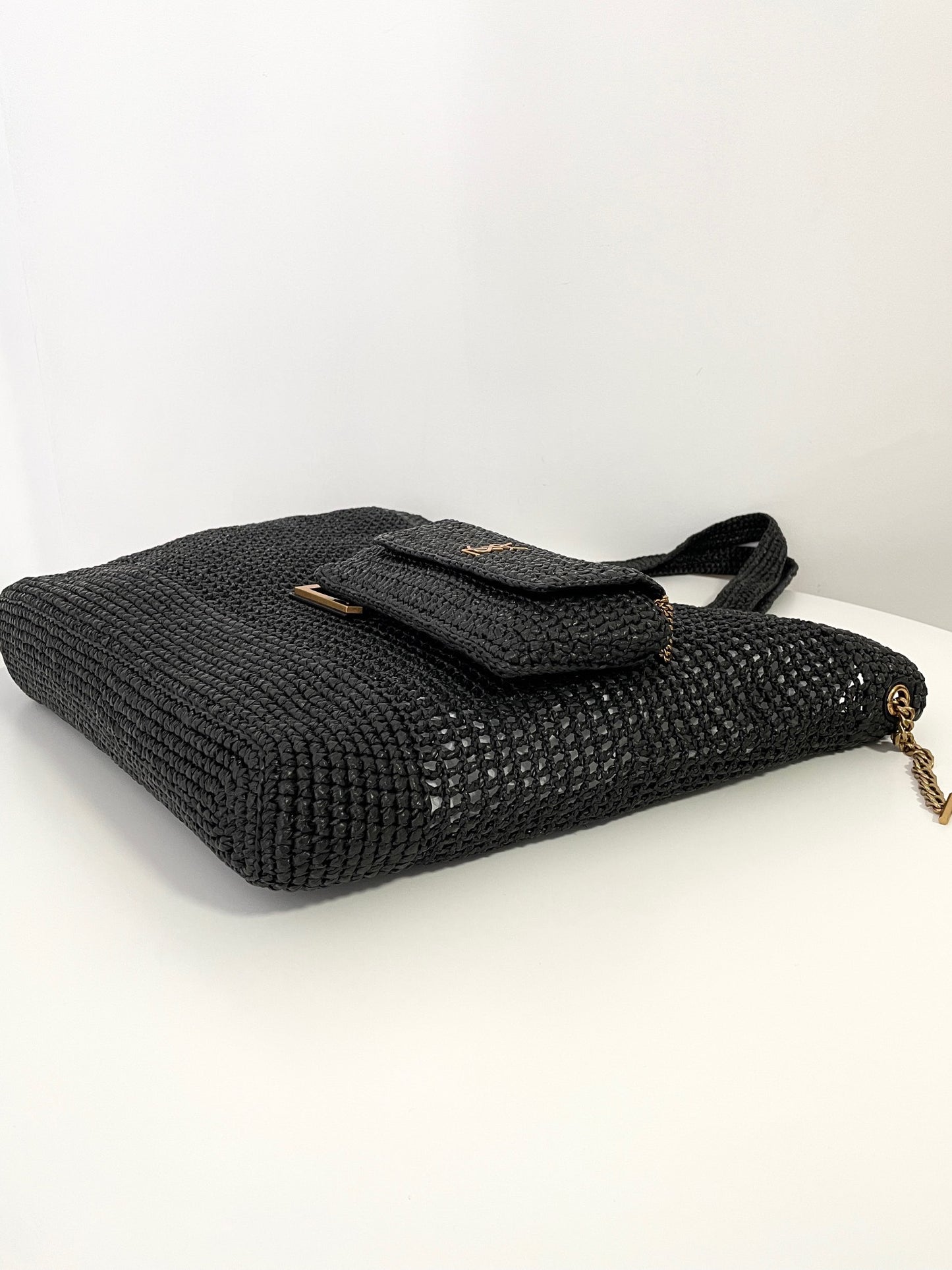 Black Raffia Icare Tote Bag - Level 5