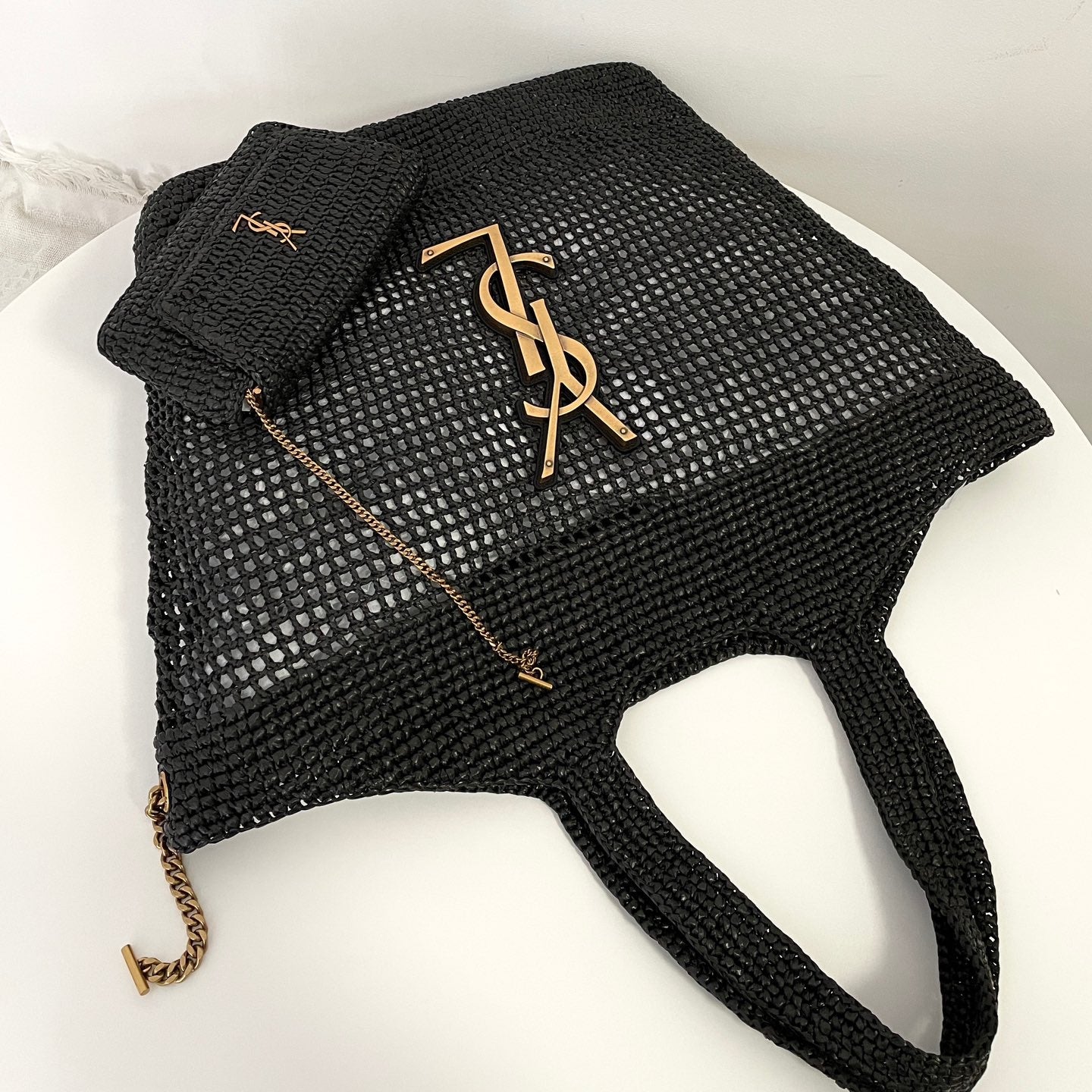 Black Raffia Icare Tote Bag - Level 5