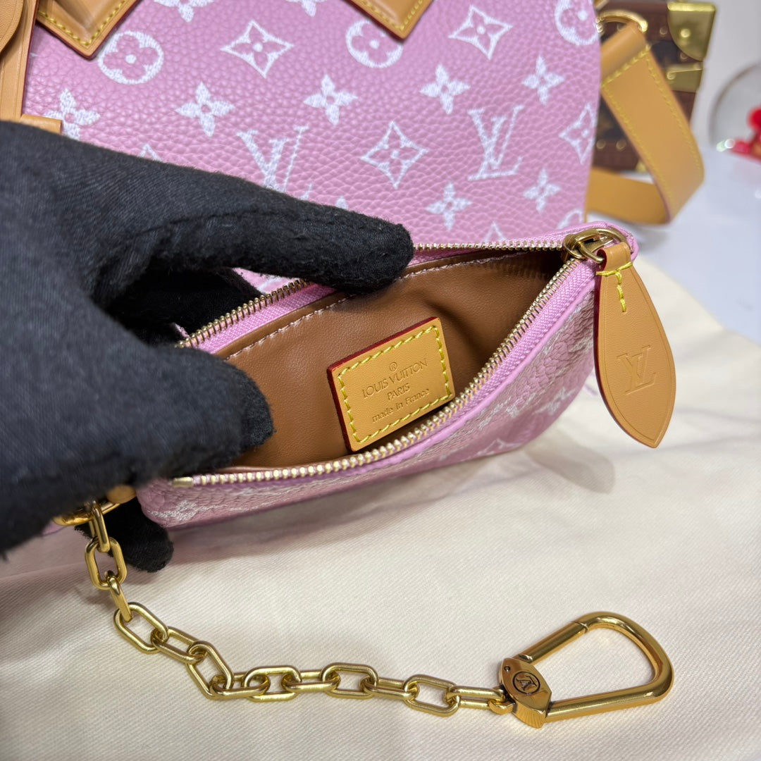 P9 Speedy 30 Bandouliere Pink Leather - Level 5