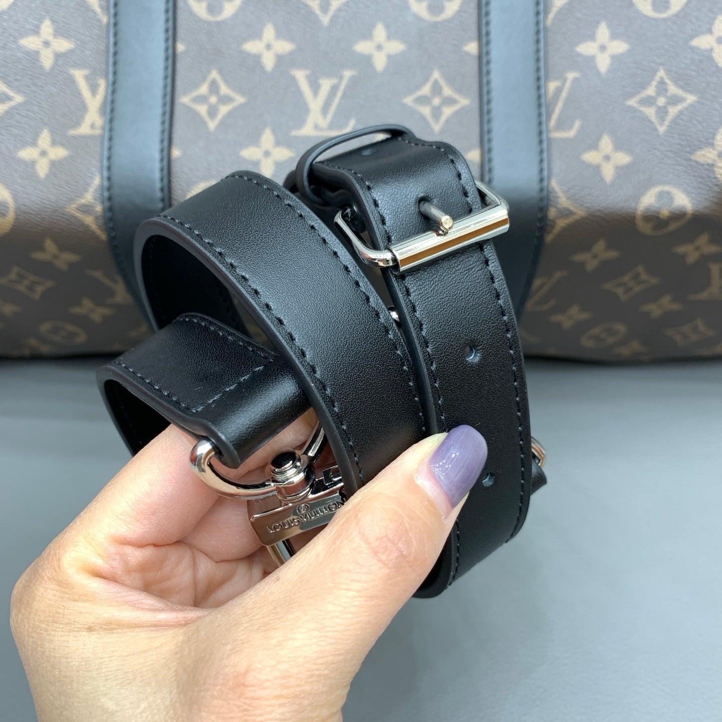 Brown & Black Monogram Keepall 55 Duffle Bag - Level 4