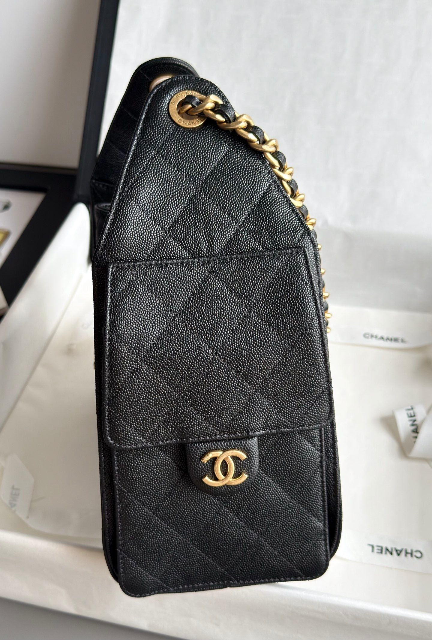 25 Hobo Bag Black Caviar Leather - Level 5