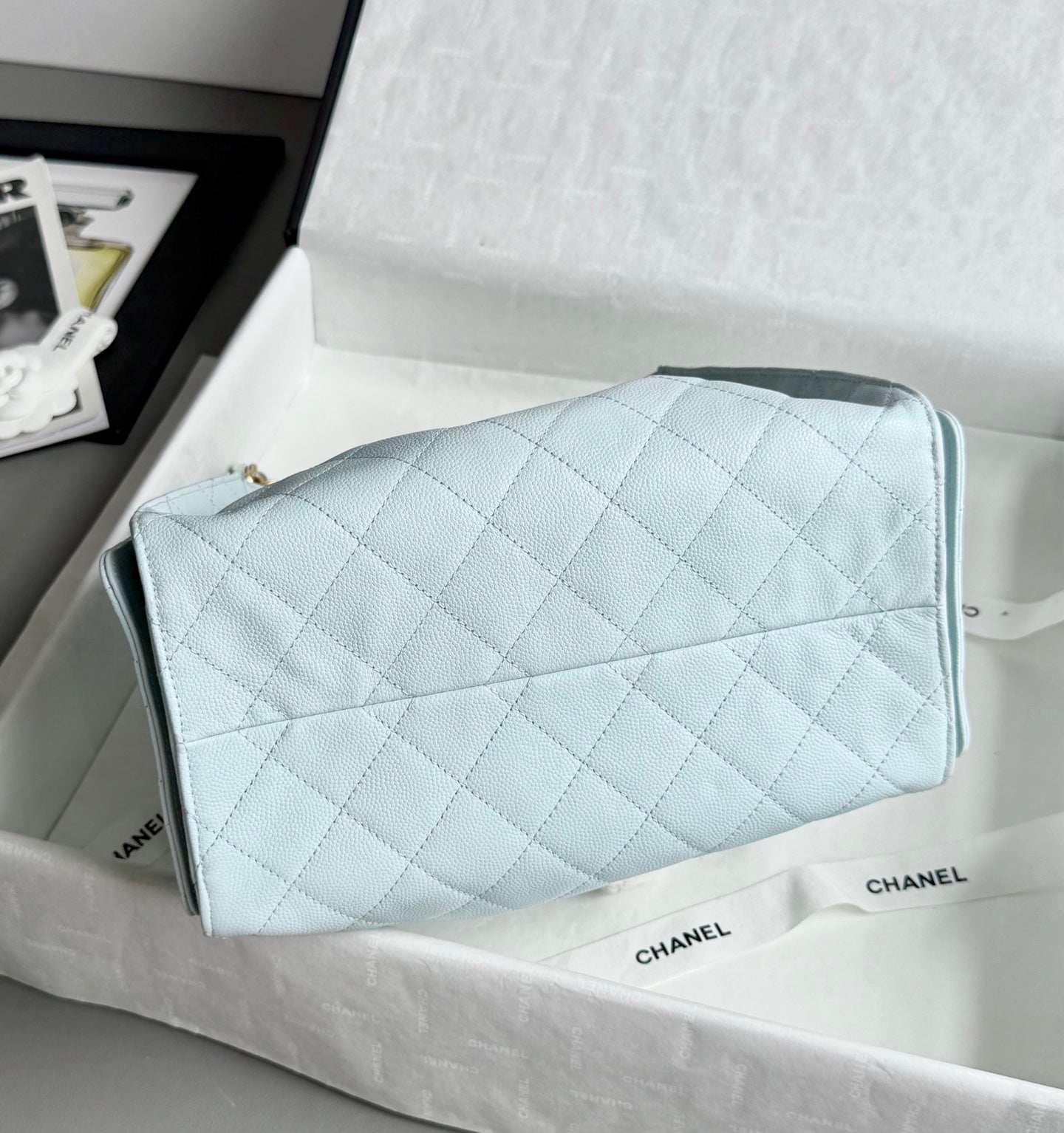 25 Hobo Bag Light Blue Caviar Leather - Level 5