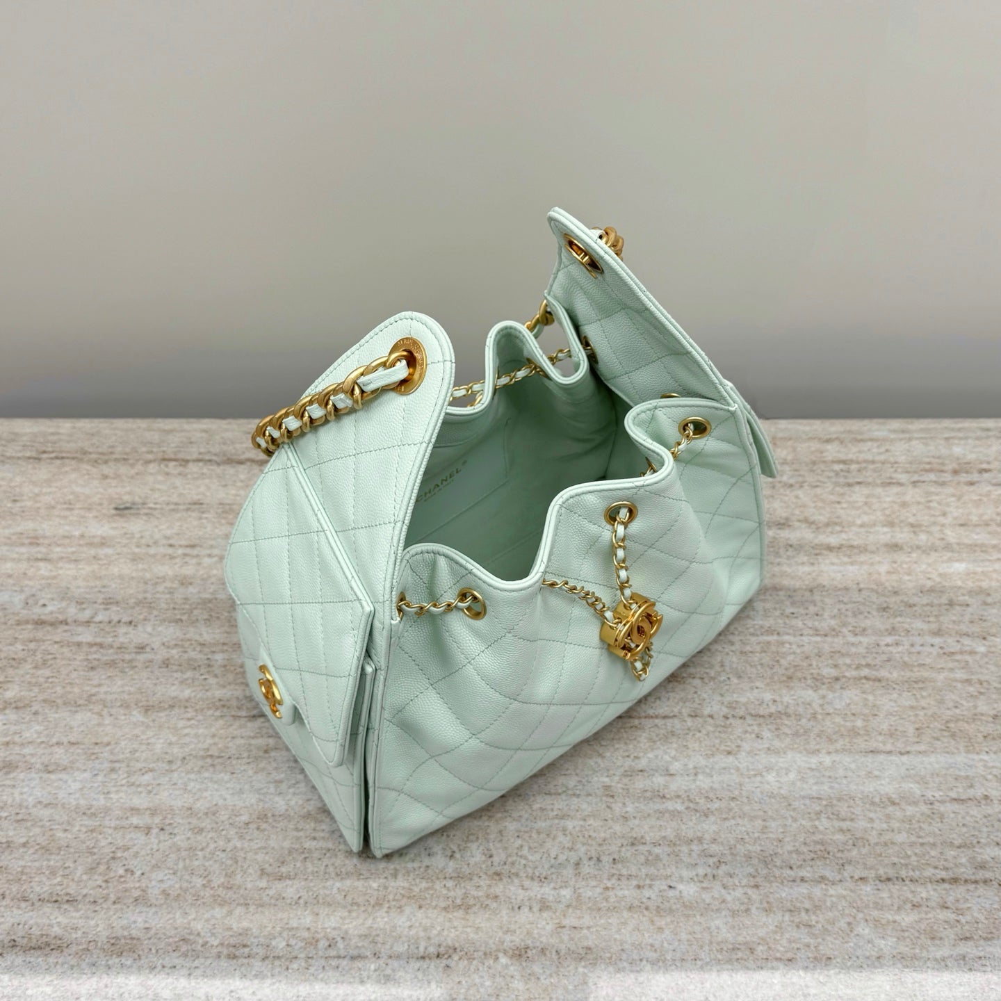 25 Hobo Bag Mint Green Caviar Leather - Level X