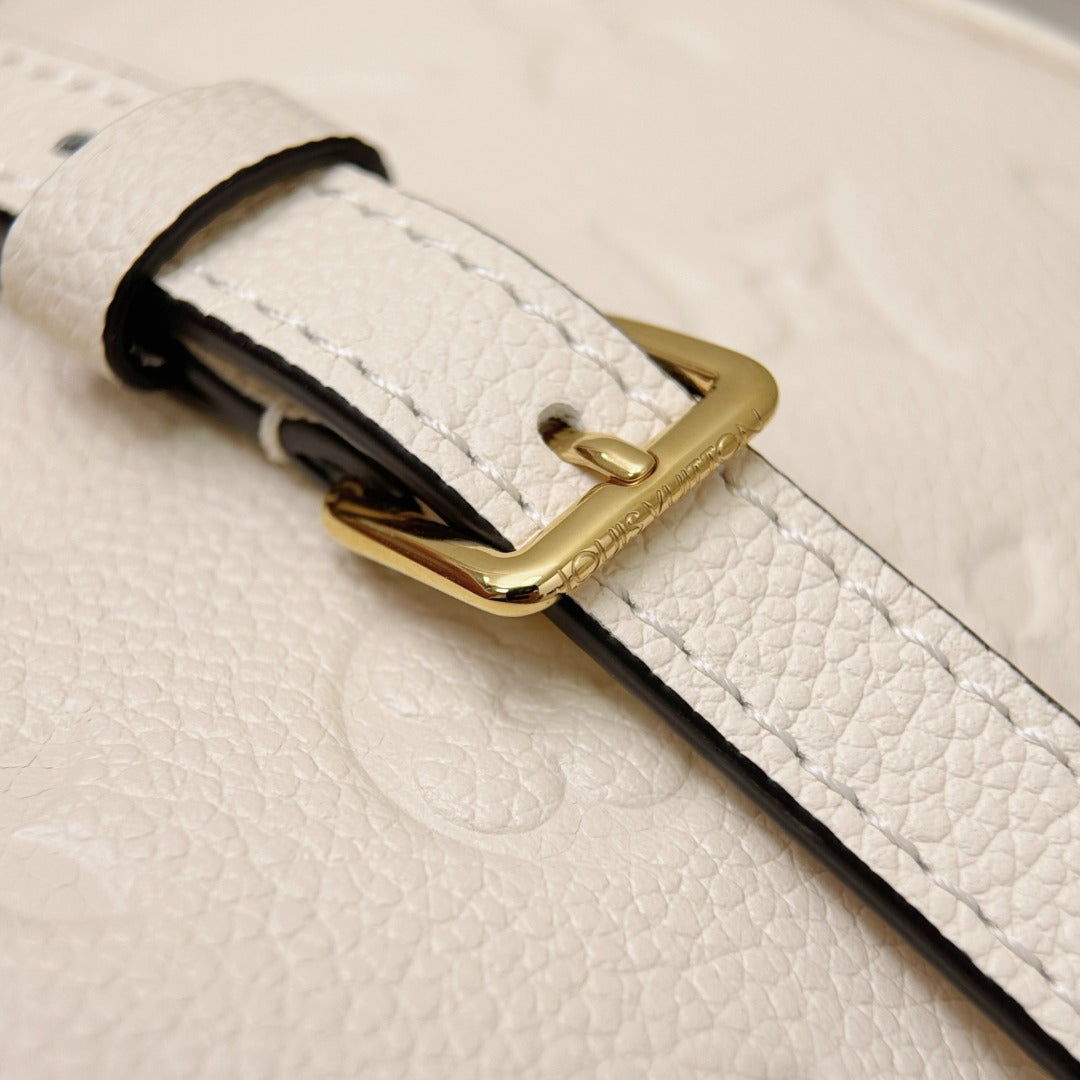 Mini Bumbag White Empreinte Leather - Level X