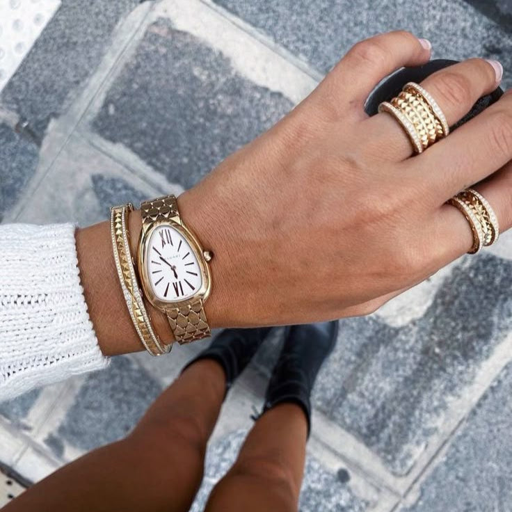 Gold & White Seduttori Ladies Watch 33mm - Level 3