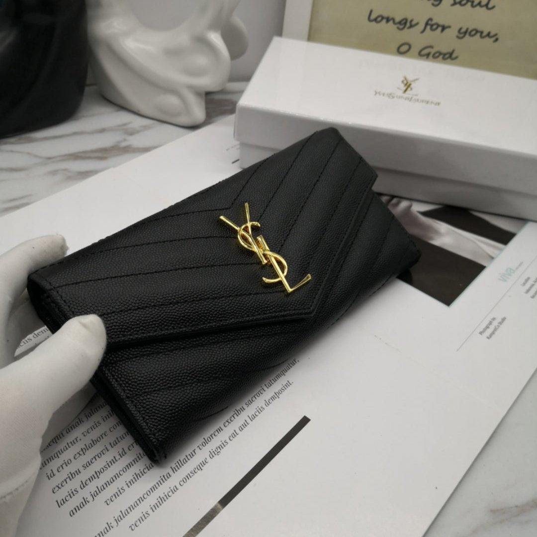 Black Leather YLS Long Wallet - Level 3