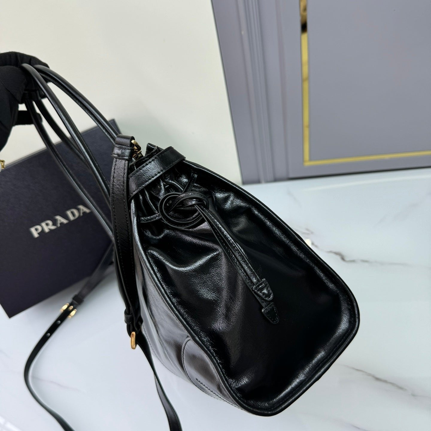 Large Leather Bag Black PRD - Level 5