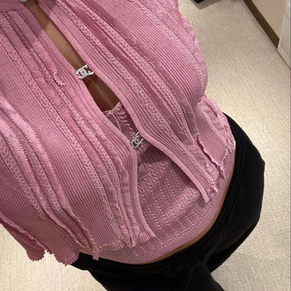 Coco Ruffled Knit Cardigan