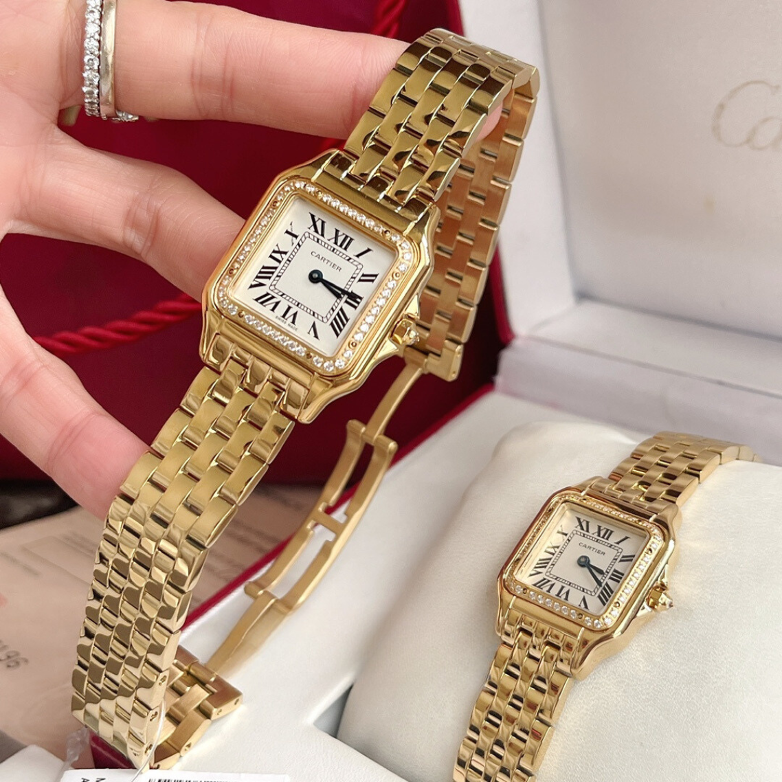 Panthere Ladies Steel Crystal Gold Watch CTR - Level 3