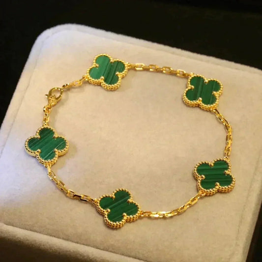 5-Clover Bracelet - Green