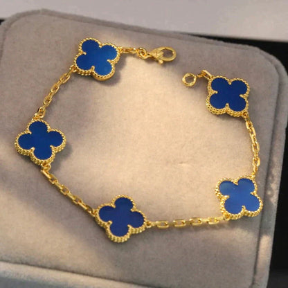 5-Clover Bracelet - Blue