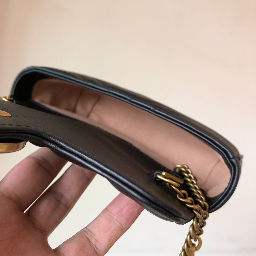 Black Leather Marmont Super Mini - Level 4