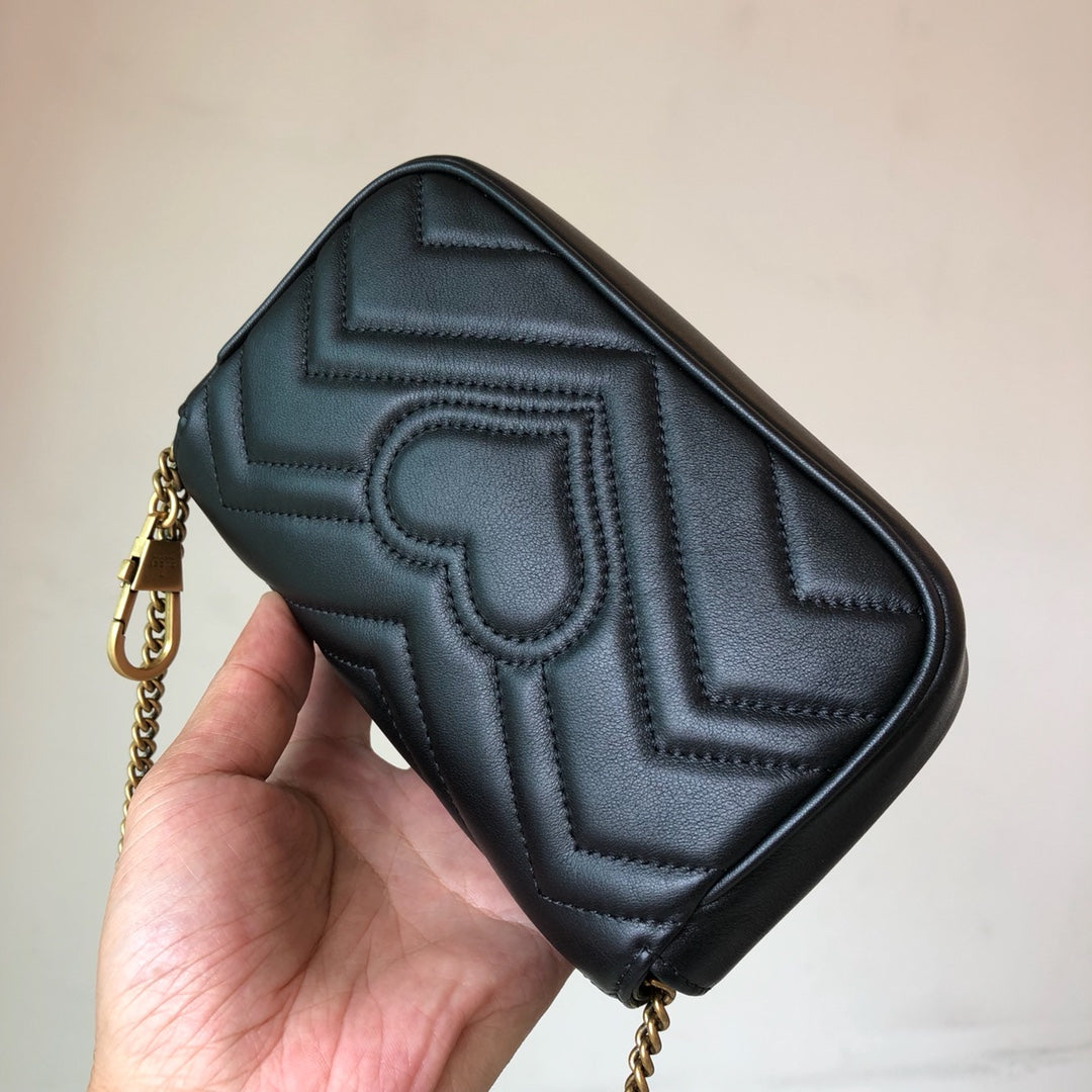 Black Leather Marmont Super Mini - Level 4