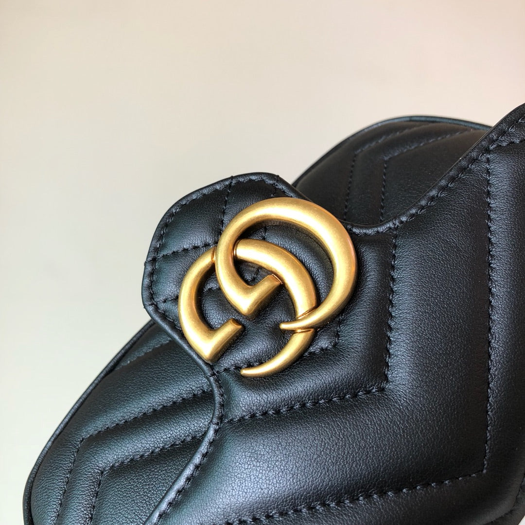 Black Leather Marmont Super Mini - Level 4