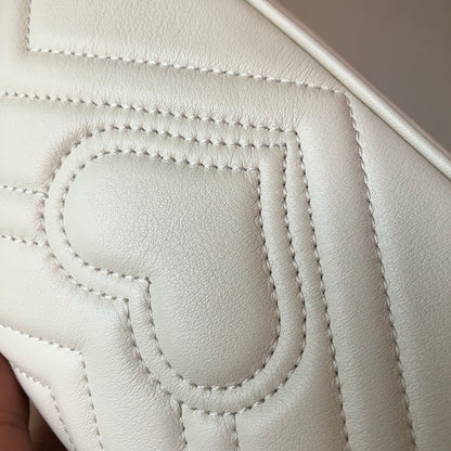 White Leather Marmont Super Mini - Level 4