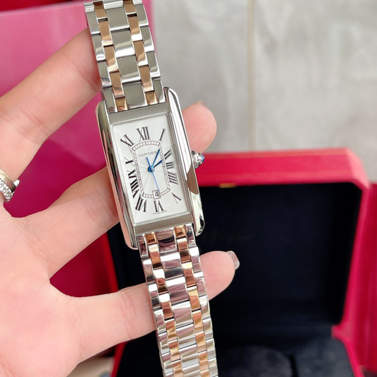 Ladies Tank Americaine Steel Two-Tone Watch CTR - Level 3