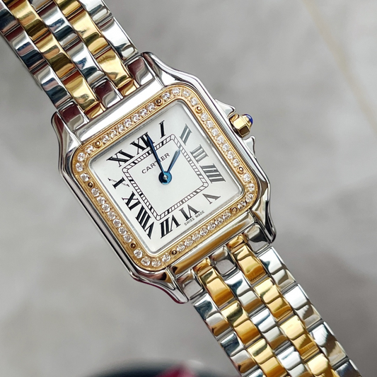 Panthere Ladies Steel Crystal Two-Tone Watch CTR - Level 3