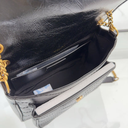 Black Leather Niki Shoulder Bag - Level 5