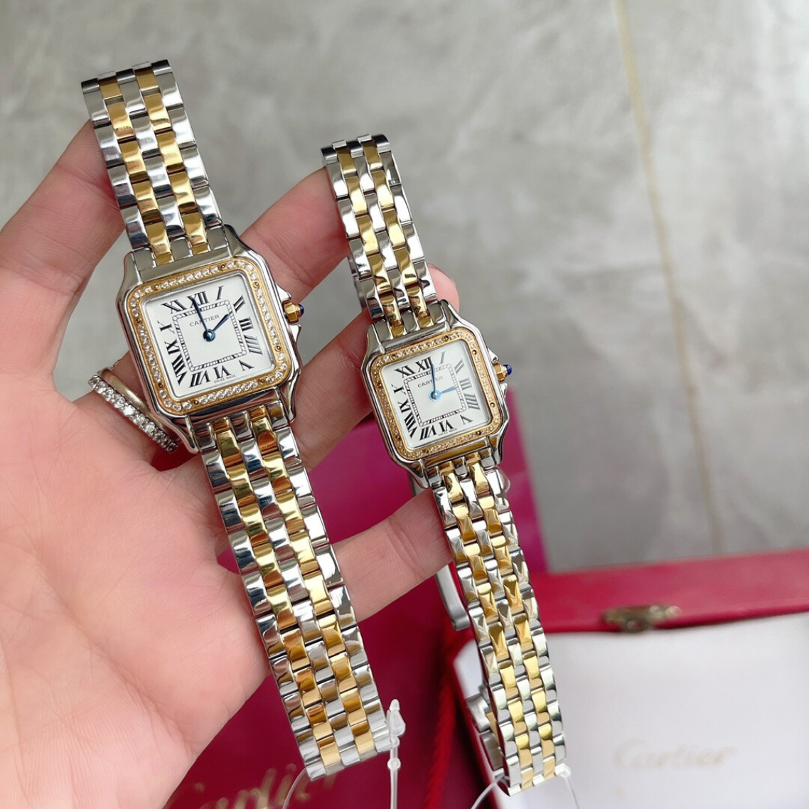 Panthere Ladies Steel Crystal Two-Tone Watch CTR - Level 3