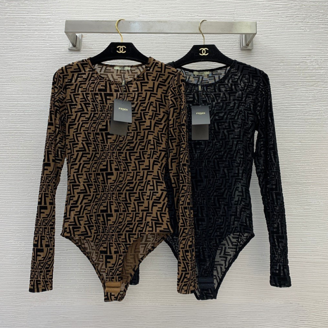Sheer Mesh Long Sleeve Bodysuit