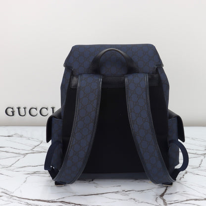 Blue Ophidia Canvas & Leather Backpack - Level 5