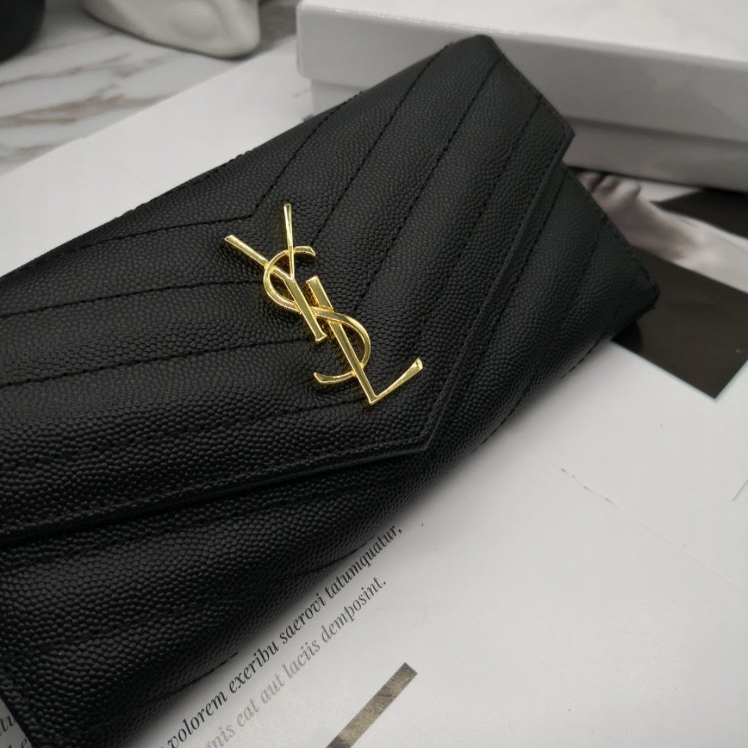 Black Leather YLS Long Wallet - Level 3