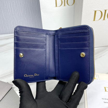 Navy Blue Patent Leather Caro Wallet CDR - Level 5