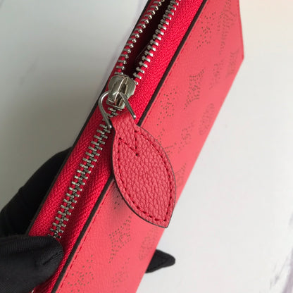 Red Mahina Leather Zippy Wallet LOU - Level 3