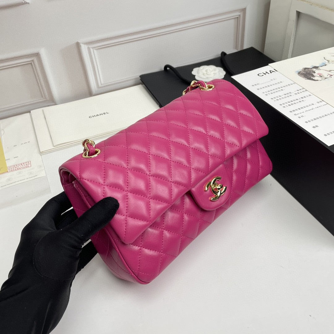 Small Lambskin Flap Bag Pink CNL - Level 4